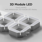 mooas 3D LED Clock, Multi-Function LED Clock (Calendar, Alarm, Temperature) (15.3" Big Plus White Wall Clock with Remote Control)