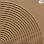 From Plain To Beautiful In Hours 9002 Arc Swell PVC 12 in x 12 in Peel and Stick Wall Panels (Covers / 10 sq.ft), Brown Candy, 10 Piece