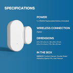 Zigbee Door Sensor 4 Pack, Mini Smart Door Sensor, Home Automation, Kid Safety, Compatible with SmartThings, Alexa, Home Assistant, Aeotec, Hubitat, Homey with Build-in Zigbee Hub, Hub Required
