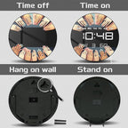 Timethink 12 Inch Nail Salon Digital Wall Clock Large Display, Nail Room Electric Wall Clock Auto-Brightness, Date, Temperature, 12/24hr, USB Powered for Nails Studio Beauty Salon Nail Technician Gift