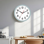 AKCISOT Wall Clock, Modern Small Wall Clocks Battery Operated 10 Inch, Silent Non-Ticking Analog Classic for Office, Home, Bathroom, Kitchen, Bedroom, School(Blue Gray)