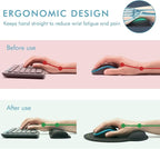 Ergonomic Mouse Pad with Wrist Rest Premium Memory Foam Keyboard and Mouse Wrist Rest Pads Set- for Comfortable Typing &Wrist Pain Relief (Pack of 4)