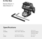 SmallRig Adjustable Camera Monitor Mount for ARRI-Style (Upgrade), 360° Swivel and 180° Tilt Monitor Holder Anti-Twist Support 5” and 7” Field Monitor
