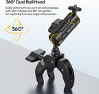 ULANZI R105 Super Clamp Camera Mount with 360° Dual Ballhead Magic Arm, Sturdy Y-Shaped 3-Claw Camera Clamp Mount for GoPro Hero 13/12/11/10/9, Insta360 X5/X4, DJI Osmo Pocket 3/2 Action 5 Pro/4