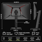 Amzfast 27 Inch Gaming Monitor 320Hz 240Hz WQHD 2560 x 1440p Fast IPS Monitor, 1ms G-SYNC Compatible, HDR400, 135% sRGB, 99% DCI-P3, PIP/PBP, Height Adjustable, HDMI 2.1 x 2&DP 1.4 x 2, G27F6Q MAX