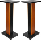 Rockville RHT28C 28" 2-Tone Bookshelf Speaker Stands Surround Sound Home Theater
