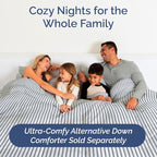 Full XL Bed Sheet Set - 4 Piece Extra Long Extended Full XL Sheets - Soft, Breathable & Cooling - Fits 8" to 16" Mattress with Deep Pockets - 54" x 80" - Wrinkle and Fade Resistant - Grey Stripes 2