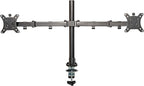 Elevon Dual Monitor Stand for 13-32 inch Computer Screens, Full Adjustable Two Screen Computer Monitor Arm, VESA Mount with C-Clamp/Grommet Base