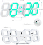 EDUP HOME 3D LED Neon Digital Desk Wall Alarm Clock RGB Night Light 7 Colors 9.7" with Remote Control for Bedroom/Living Room/Kitchen/Office, Adjustable Brightness,12/24 Hr, Time/Date/Temperature