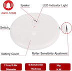 EverNary Window Vibration Alarm,6Pack 125dB Loud Ultra-Slim Anti-Theft Alarm for Door and Window Glass Break Sensor Alert with Adjustable Sensitivity (6, White)
