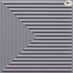 From Plain To Beautiful In Hours 9004 Depth Tier PVC 12 in x 12 in Peel and Stick Wall Panels (Covers / 10 sq.ft), Milky Grey, 10 Piece