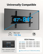 Pipishell Full Motion TV Wall Mount for Most 37-84 Inch TVs up to 132lbs, Wall Mount TV Bracket Articulating Swivel Tilt Extension Leveling Max VESA 600x400mm Fits 12/16" Wood Stud, PILFK1