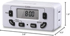 Fosmon 7 Day Digital Timers for Electrical Outlets, Indoor Plug-in Light Timers Switch Programmable, Electric Wall Plug for Lamp, Grow Reptile Lights, Aquarium, 15A/1875W, Grounded