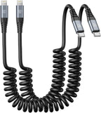 USB C to Lightning Cable 3FT 2Pack, Coiled iPhone Charger Fast Charging for Car [Apple MFi Certified] Short USBC iPhone Cord Compatible with iPhone14/13/12/11 Pro Max/XS MAX/8/Plus/iPad/CarPlay