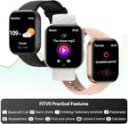FITVII Health & Fitness Tracker (Answer/Make Calls), Smart Watch with 24/7 Heart Rate and Blood Pressure, Sleep Tracking, Blood Oxygen Monitor, 120+ Sport Mode Activity Tracker for Women Men