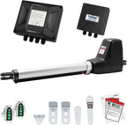 TOPENS AT6131 Single Swing Gate Opener Medium Duty Automatic Gate Motor for Single Swing Gates Up to 18ft, Electric Driveway Gate Operator AC Powered with Remote Control Kit Solar Compatible