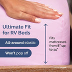 RV Short Queen Sheet Set 60 X 75 - 4 Piece RV Short Queen Bed Sheets - Soft, Breathable & Cooling - Designed for Bunks, Trailers & Campers - Fits 8” to 12" Mattress - Hotel Luxury Bedding - Light Pink