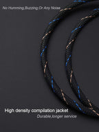 JORZOR Audiophile RCA to 2RCA Subwoofer Cable - 2M (6.6FT) Oxygen-Free Copper, Nylon Braided Jacket RCA Y-Adapter