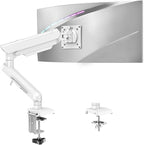 Single Monitor Mount for 32 27 24 22 inch Screen, Monitor Arm Holds 4.4-22 lbs, Monitor Desk Mount, Gaming & Home Office Use, VESA 75x75mm & 100x100mm, Freelift Pro White