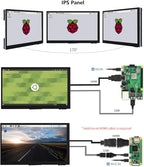 Ingcool 7 inch HDMI LCD 1024x600 Resolution Capacitive Touch Screen IPS Display Module Compatible with Raspberry Pi 4 3 2 1 B B+ A+, PC, Supports Windows 10/8.1/8 / 7
