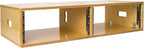 Sound Town DIY 2 x 4U Studio Rack with Baltic Birch Plywood, Golden Oak For Recording Room, Home Studio (SDRK-D4)