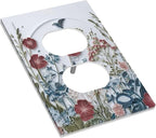 Bvtewkhz Wildflowers Flowers Floral Plants Duplex Outlet Wall Plate Cover Decorative Light Switch Covers Electrical Faceplate Switch Plates for Bathroom Kitchen Home