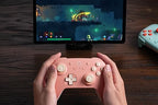 8Bitdo Ultimate 2C Hall Effect Joysticks and Hall Triggers Wireless Controller for Windows PC and Android, with Remappable L4/R4 Bumpers, Turbo function & Rumble vibration (Peach)