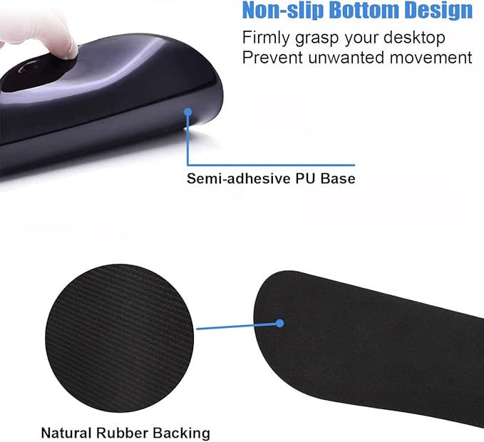 Keyboard Wrist Rest + Mouse Pad Wrist Support Set with Coasters, Non-Slip PU Base Ergonomic Mousepad for Home Office Working Studying Easy Typing & Pain Relief, Glitter Quote Live Laugh Love