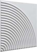 From Plain To Beautiful In Hours 9002 Arc Swell PVC 12 in x 12 in Peel and Stick Wall Panels (Covers / 10 sq.ft), White Matte, 10 Piece