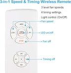 LPHUMEX Universal Ceiling Fan Remote Control Kit, 3-in-1 AC Motor Ceiling Fan Light Timing & Speed Remote, for Hunter/Harbor Breeze/Westinghouse/Honeywell/Other Ceiling Fan lamp