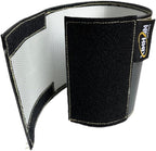 Xinhan (Silver,Black) Aluminum and Fiberglasss Heat Shielding Universal Starter Heat Shield 7 X 24in and 5.5 x 17in Wrap Self Attaching (Black, 5.5IN x 17IN)