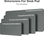 Aothia Leather Desk Pad Protector, Office Desk Mat, Large Mouse Pad, Non-Slip PU Leather Desk Blotter, Laptop Desk Pad, Waterproof Desk Writing Pad for Office and Home (Jungle Green, 31.5" x 15.7")