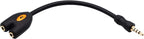 zdyCGTime 3.5mm Audio Headphone Y Splitter Cable 4-Pole 3.5mm AUX Male to 2 Port 3.5mm Female Headset Mic & Stereo Audio Y Splitter Cable for Earphone,for Smartphone, Samsung, LG, (17.5CM)(4Pole)