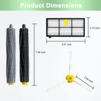 9 Pack Replacement Parts Compatible for iRobot Roomba 800 900 Series 960 860 805 850 980 861 864 866 870 871 880 890 891 981 985 961 Vacuum Cleaner,1 Set Roller Brushes,4 Filters,4 Side Brushes