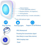 LIOTOIN Caregiver Pager Wireless Call Button Call Bell Emergency Button Call Light System for Elderly/Patients/Home Nurse Alert System 3 Call Button 2Plugin Receivers (600+ft Operating Range)
