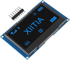 XIITIA 2pcs 2.42 inch 128x64 OLED LCD Display Module SSD1309 7 Pin SPI/IIC I2C Serial Interface for Arduino UNO R3 (Blue Light)