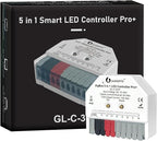 GLEDOPTO ZigBee 3.0 Pro Mini LED Strip Controller 5 Modes in 1 RGBCCT RGBW RGB CCT WWCW Dimmer DC12-24V APP Voice Control Work with Hu/e ZigBee2mqtt Conbee II Home Assistant Alexa (Hub Required)