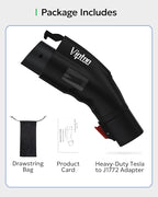 VIPTOO Adapter for Tesla to J1772 Adapter, Compact with Light Indicator, Compatible with Tesla Wall/Mobile/Destination Chargers, Converts Tesla to J1772 for Non-Tesla EVs (for J1772 EVs Only)