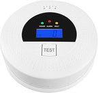 Smoke Alarm and CO Detector with LCD, Smoke Carbon Monoxide Detector with Loud 85dB, Battery Operated, Easy Setup