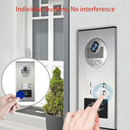ANJIELO SMART Wired Video Multifamily Apartment Intercom System,2/3/4/6/8/10/12 Units 7 inch Monitor Video Door Phone Kit,Video Doorbell, ID Card Unlock, 2 Way Audio for Home (1 doorbell + 2 Monitor)