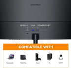KOORUI 24 inch Curved Monitor, Full HD 1080P Curved Computer Monitor, 100Hz 1500R PC Screen, TÜV Rheinland Certified, HDMI VGA, Tilt Adjustment, LCD Display, Eye Care, Black 24N5CA