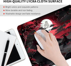 Red Trees, Mountains, and Moon Square Mouse pad, Texture, Waterproof, Anti Slip Rubber Base, Computer Mouse pad, Laptop Mouse pad