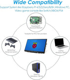 HMTECH 7 Inch Raspberry Pi Screen 800x480 HDMI Portable Monitor IPS LCD Screen Display for Raspberry Pi 5/4/3/2/Zero/B/B+ Win11/10/8/7 (Non-Touch)