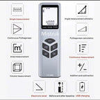 Laser Measuring Tool 131FT Laser Rangefinder Tape FT/M/INCH Compact Laser Measuring Tape with Electronic Level and flash USB Charging continuous/angle/área/volume/pythagorean measurement