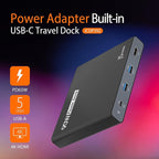 j5create USB-C Travel Hub with PD 65W Power Supply - for Travel or Business Trip - Charging Adapter Hub with 4K HDMI, USB-A x 2 - for MacBook Air/Pro 13, Surface Pro, and USB-C Laptop (JCDP392)