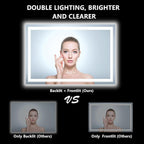 YEELAIT 60x36 Inch LED Bathroom Mirror with Lights Front and Backlit Lighted Vanity Mirror for Bathroom Wall with 3 Colors Dimmable Anti-Fog Memory Shatter-Proof IP54 Waterproof Horizontal/Vertical