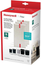 Honeywell HEPA Air Purifier Filter R, 3-Pack for HPA 100/200/300, 3000 and 5000 Series - Airborne Allergen Air Filter Replacement Targets Wildfire/Smoke, Pollen, Pet Dander, and Dust