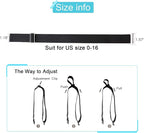 JASGOOD Women No Show Stretch Belt Elastic Web Strap Belt with Flat Buckle for Jeans Pants Dresses