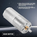 25mm DC 12V 25GA-370 Metal Gear Motor for Electronic Locks Robots Electric Curtains Low Speed High Quiet Construction Pure Copper Coil