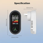 MOES 4-in-1 Carbon Monoxide & Gas Detectors Plug in, with Real-Time Temperature & Humidity Display, Alarm for Natural Gas